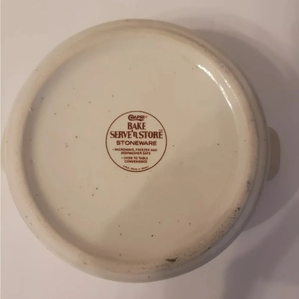 Capri Vintage 70’s Bake Serve n Store Stoneware Individual Casserole Dish Lid
